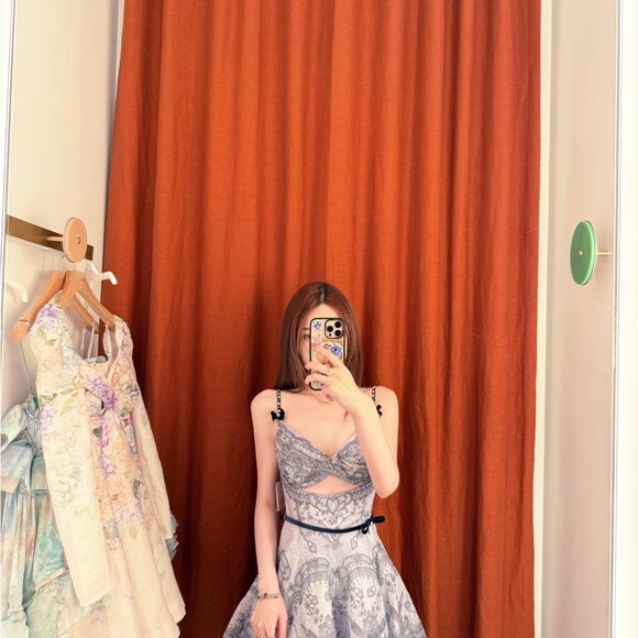 Zimmermann Blue Lace Mini Dress - Picture 4 of 4